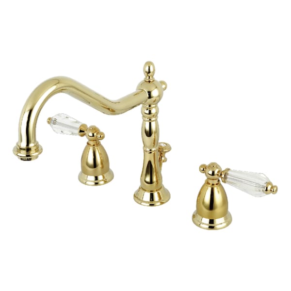 8" Widespread Bathroom Faucet, Polished Brass